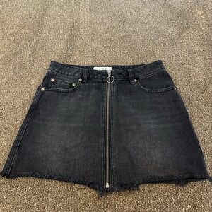 We The Free Black A-Line Mini Skirt Casual